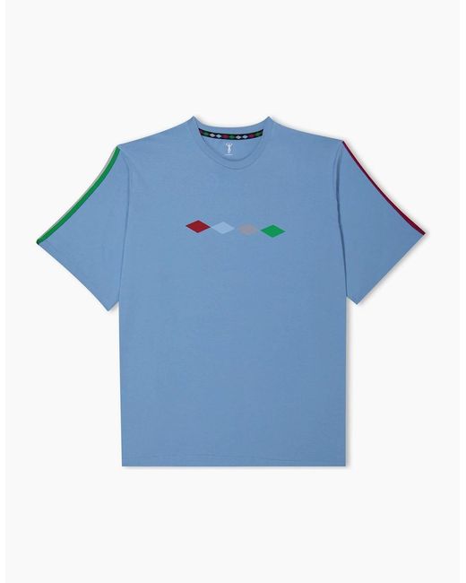 Castore Blue Harl Crew Neck Regular Fit T-Shirt for men