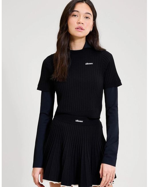 Ellesse Black The Court Knitted Tee