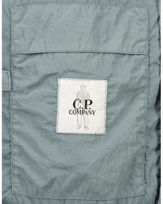 C P Company Blue Chrome-R Multi-Pocket Bomber Jacket for men