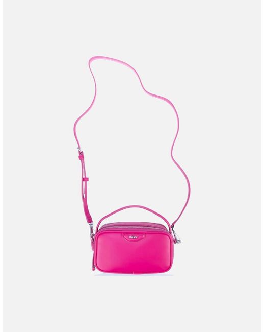 DKNY Pink Naria Dz Top Handle Camera Crossbody