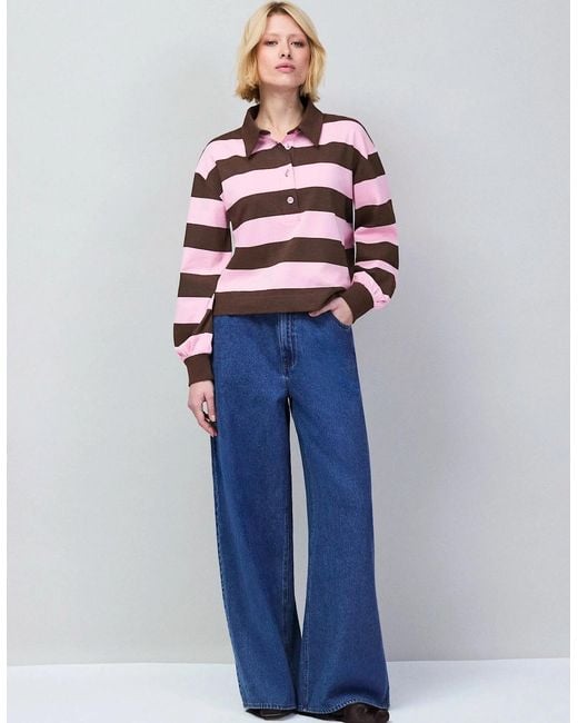 Ro&zo Red And Stripe Cotton Rugby Shirt
