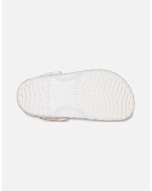 CROCSTM White Classic Tie Dye Clog Thermoplastic Chalk/Multi Clogs