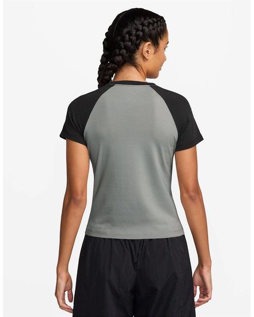 Nike Black Mini A-Line Crew Neck Short Sleeve Dress