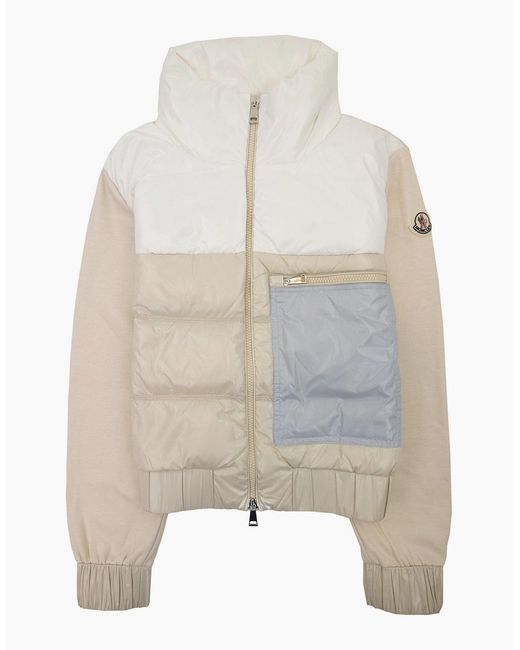 Moncler White Zip Up Cardigan 201