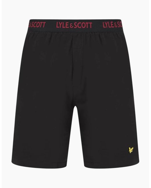 Lyle & Scott Red Lounge Sets Shorts T-Shirt Sleepwear Half Pant Sport New Set for men