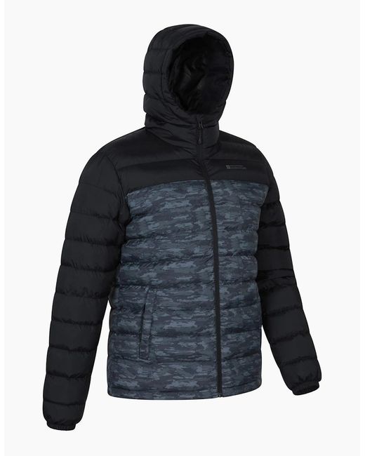 Mountain Warehouse Blue Seasons Ii Camo Padded Jacket for men