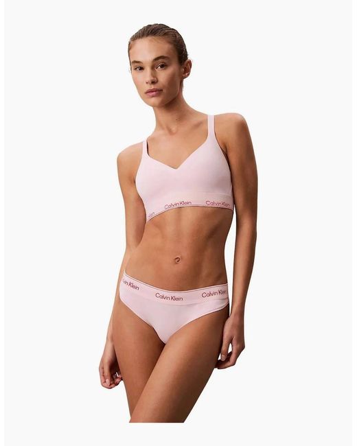 Calvin Klein Brown Icon Cotton Modal Thong, Potpourri