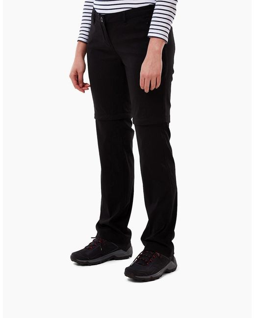 Craghoppers Black Ladies Kiwi Pro Ii Convertible Trousers