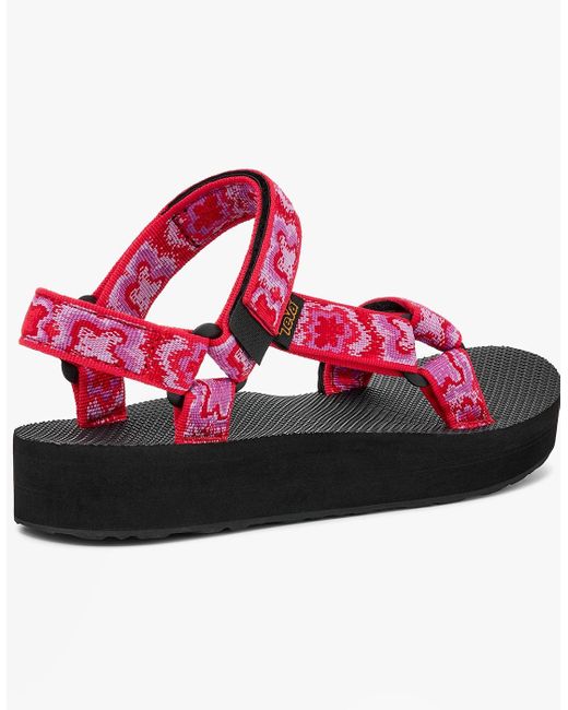 Teva Pink Midform Universal Sandals Neon Floral