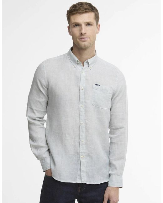 Barbour White Linton Tailored Shirt for men