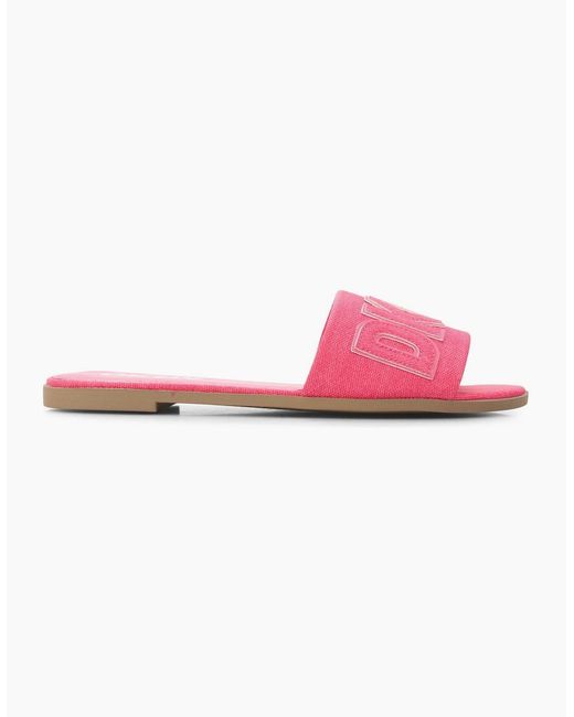 DKNY Pink Willow Flat Sliders