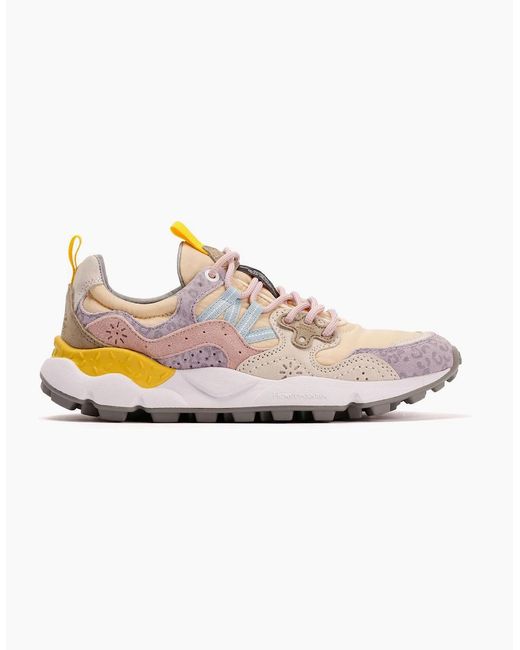 Flower Mountain White Yamano 3 Lilac/Blush/Cream Trainers