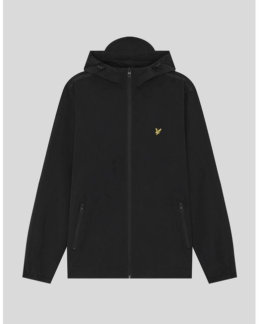 Lyle & Scott Gray Taped Water Resistant Hooded Jacket for men