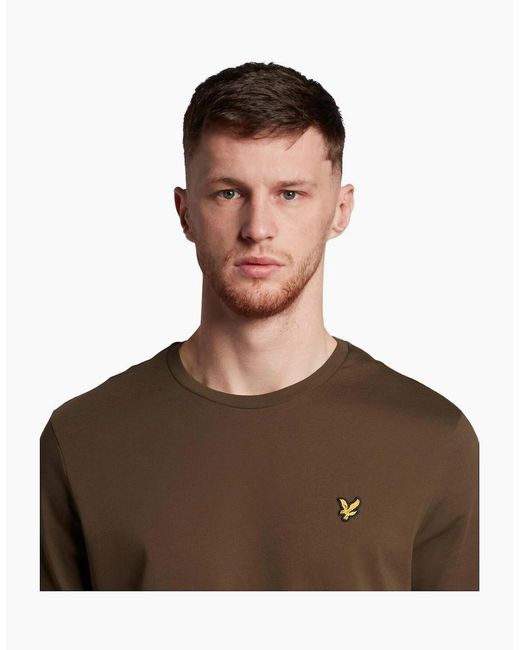 Lyle & Scott Green Lyle & Scott Branded Chest Logo T-Shirt for men