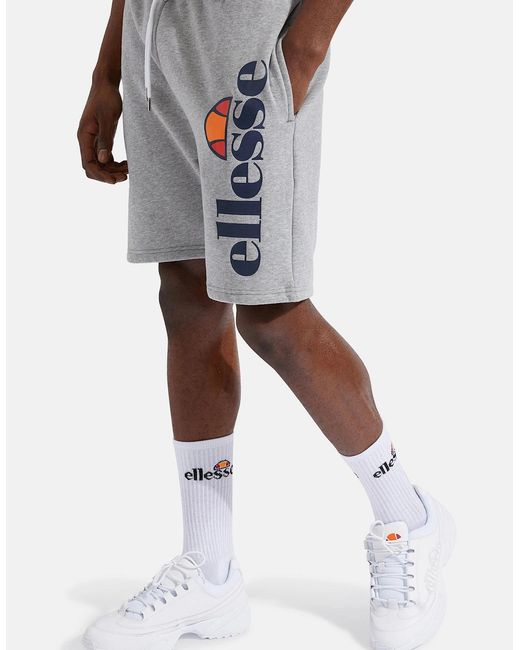 Ellesse White Bossini Fleece Short for men