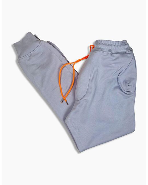 Vivienne Westwood Blue Orb Logo-Embroidered Drunken Sweatpants for men