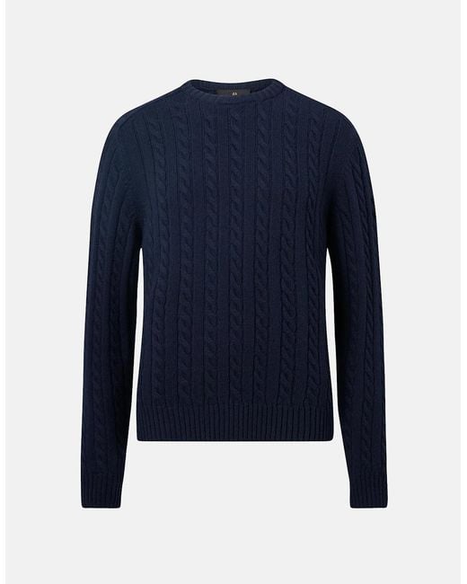 Belstaff Blue Westport Crewneck Sweater for men