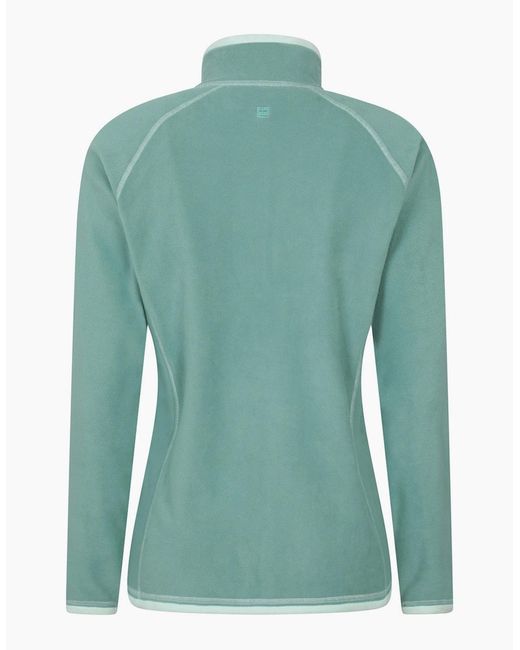 Mountain Warehouse Green Ladies Montana Half Zip Fleece Top