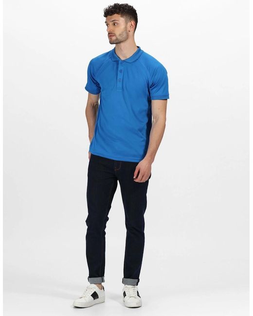 Regatta Blue Hardwear Coolweave Short Sleeve Polo Shirt for men