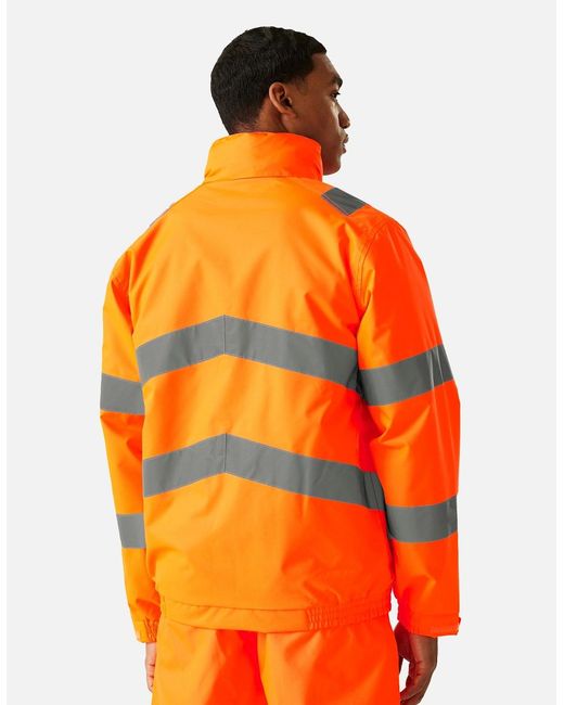 Regatta Orange Professional Pro Contract Dover Hi-Vis Jacket for men