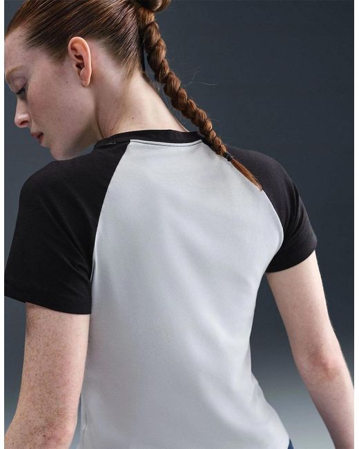 Nike Black Mini A-Line Crew Neck Short Sleeve Dress