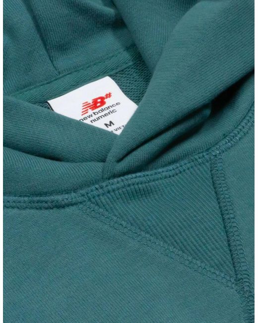 New Balance Blue French Terry Hooded Sweatshirt for men
