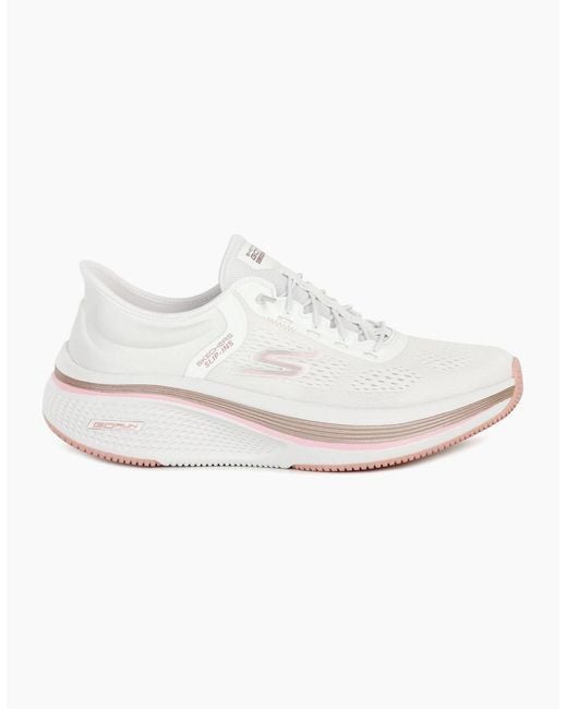Skechers White Go Run Elevate Slip