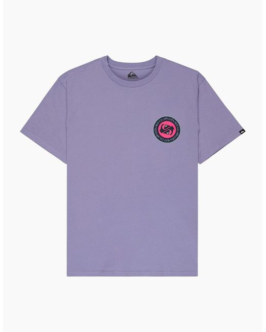 Quiksilver Purple Ev Duality Graphic Short Sleeve T-Shirt for men