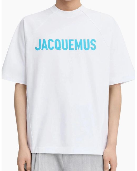 Jacquemus White 'Le T-Shirt Typo' T-Shirt for men