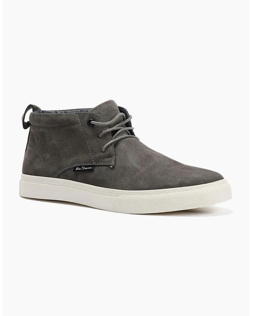 Ben Sherman White Parkway Suede Boots for men