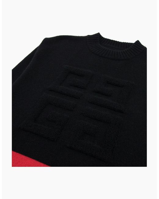 Givenchy Red 4G Colour Block Cashmere Jumper/ 009 for men