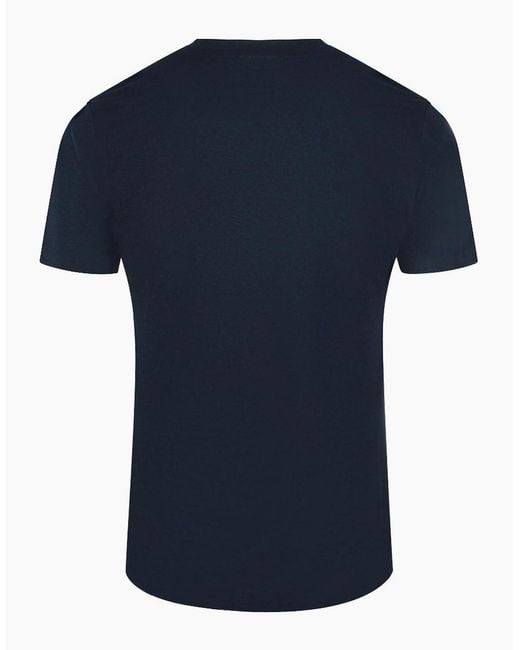 Roberto Cavalli Blue Cavalli Class Varsity Logo T-Shirt for men