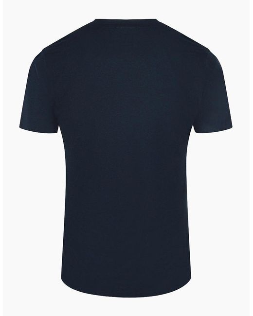 Roberto Cavalli Blue Cavalli Class Varsity Logo T-Shirt for men