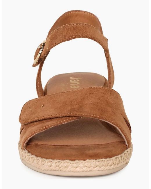 Softline Brown California Low Wedge Sandals