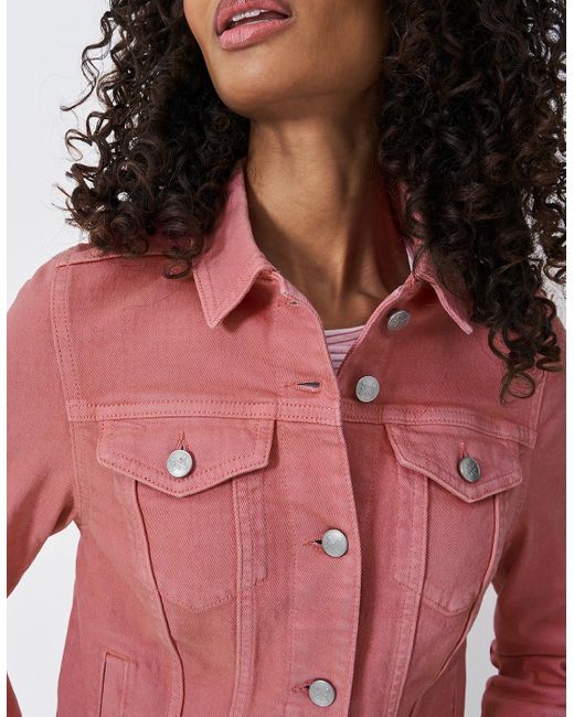 Crew Red Denim Western Jacket Flamingo