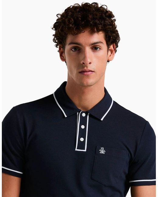 Original Penguin Black Core Pique Earl Polo Dark Sapphire for men