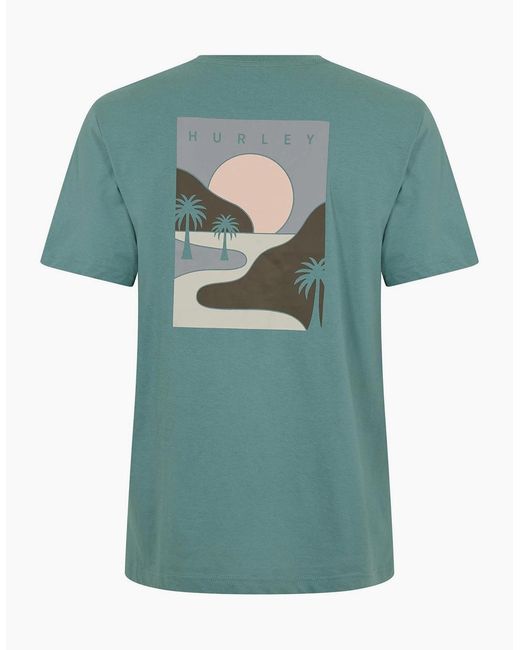 Hurley Green M Sunset Ss T for men