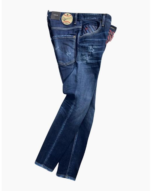 DSquared² Blue Dark Denim Pants for men