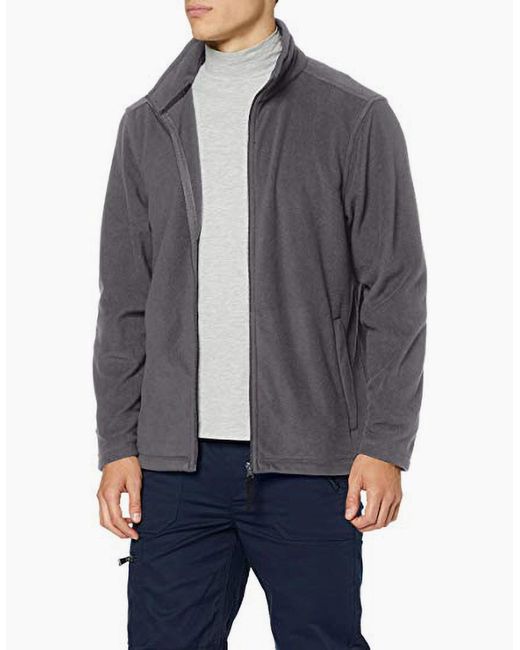 Regatta Gray Plain Micro Fleece Full Zip Jacket (Layer Lite) for men