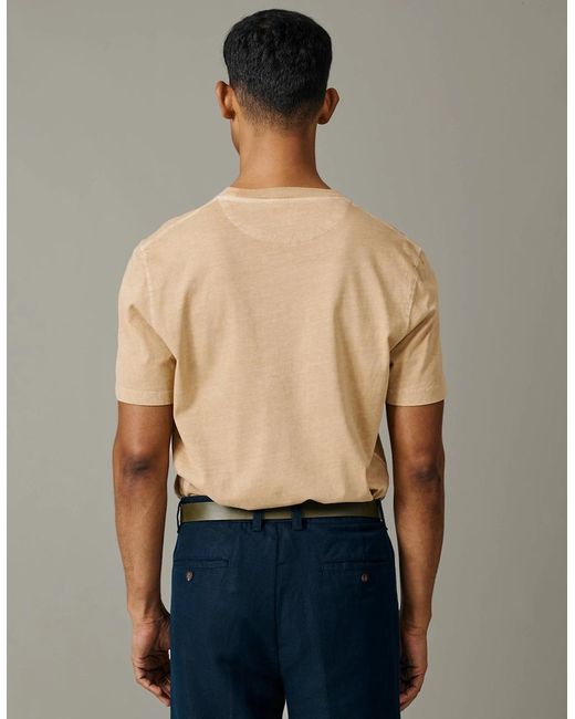aubi Natural Hareby Garment Dyed Pocket T-Shirt for men