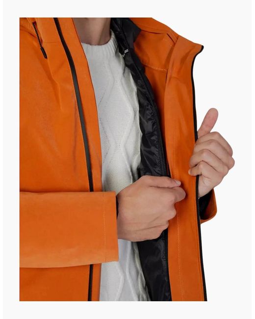 Aquascutum Orange Active 3-Way Parka Rust Jacket for men