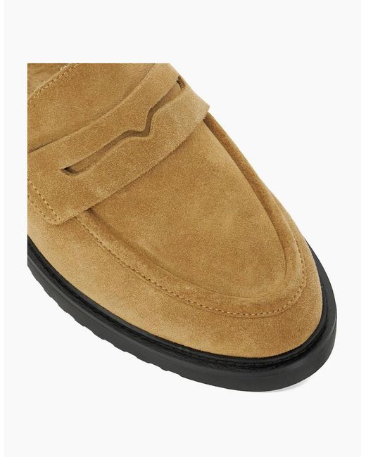 Dune White Lo Garfeld Moc Toe Penny Loafers