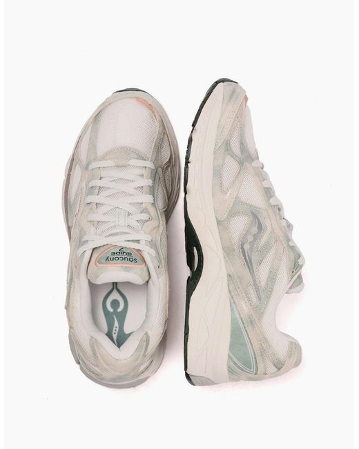 Saucony White Progrid Guide 7/Verde Trainers