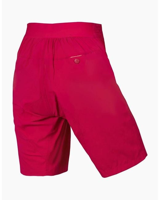 Endura Red Hummvee Lite Shorts (With Liner) Ladies
