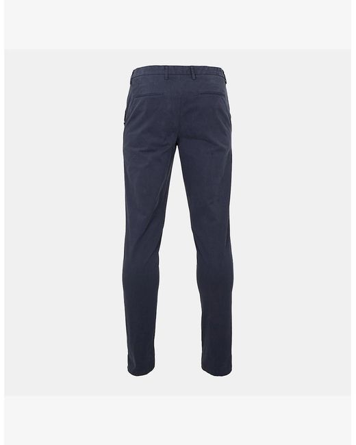 Boss Blue Kaito3 Solid Patterned Straight Chinos for men