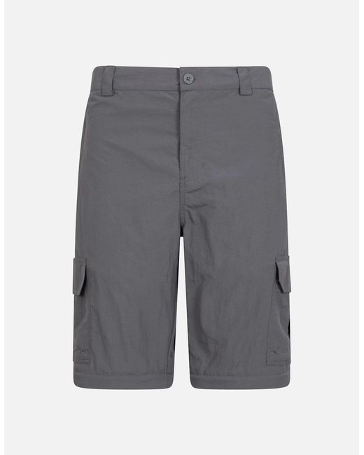 Mountain Warehouse Gray Explore Zip-Off Trousers for men