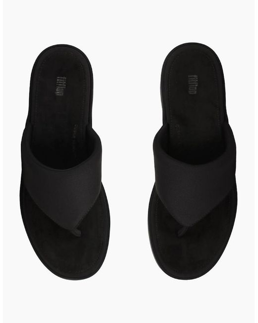 Fitflop Black Platform Wedge Sandals