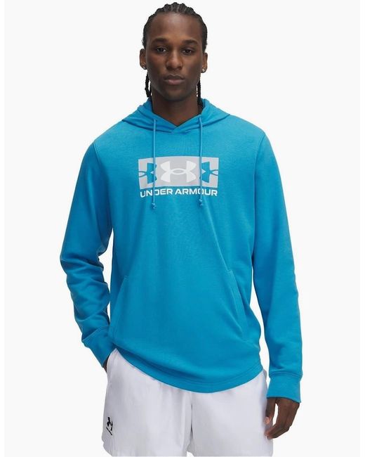 Under Armour Blue Rv Trry Logo Hoody for men