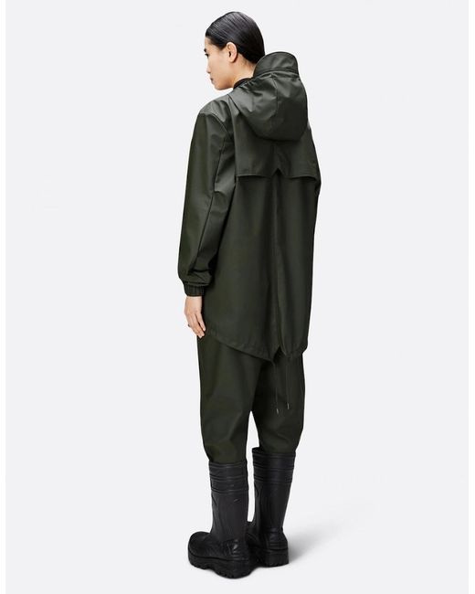 Rains Black Fishtail Jacket