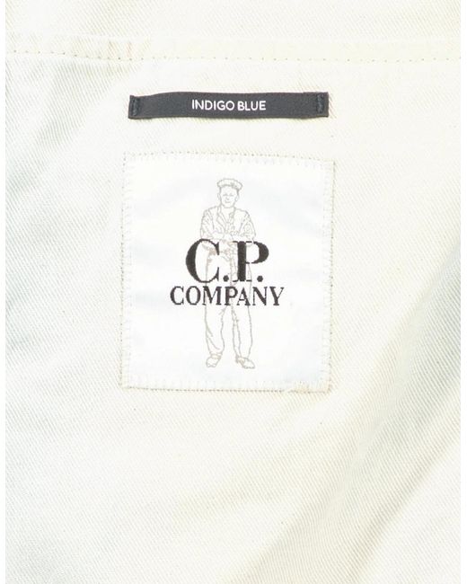 C P Company Blue Denim Logo Patch Jacket for men